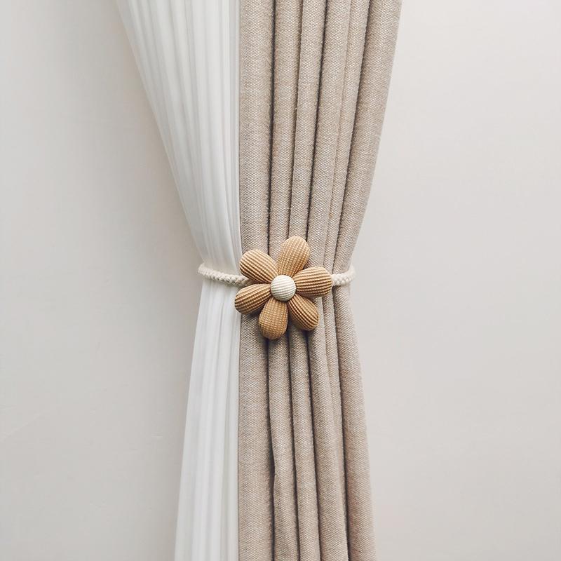 Vorm Gordijn Tieback 1 Stuks Bloem Elastische Band Gordijn Gespen Magnetische Gesp Gordijn Touw Houders Kinderkamer Home Decor: Oranje