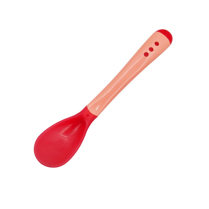 3 stk/sett baby tegneserie servise fat hvete bolle anti småroll barn middag mating mat tallerken barn trening bolle skje gaffel: Rosa skje