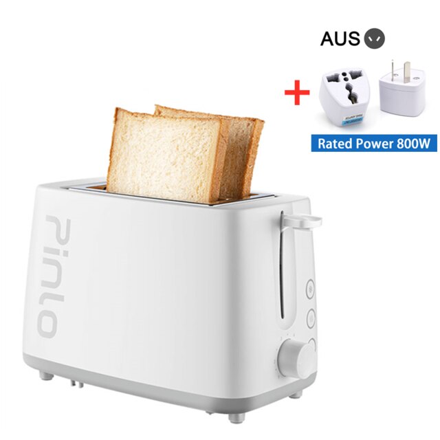 Youpin Pinlo Toaster 500W Electric Automatic Fast Heating Bread Machine Mini Multifunction Toaster Bread Maker: Add AU Adapter