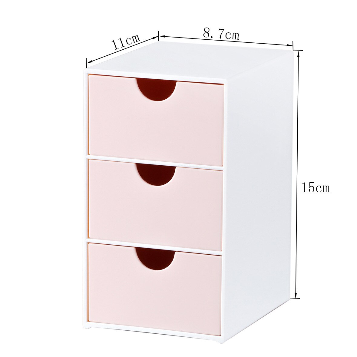 Organizador de escritorio Kawaii, caja de almacenamiento de maquillaje, contenedor de 3 estantes, cajón, estante para enviar pegatinas, decoración del hogar, suministros de oficina 2022