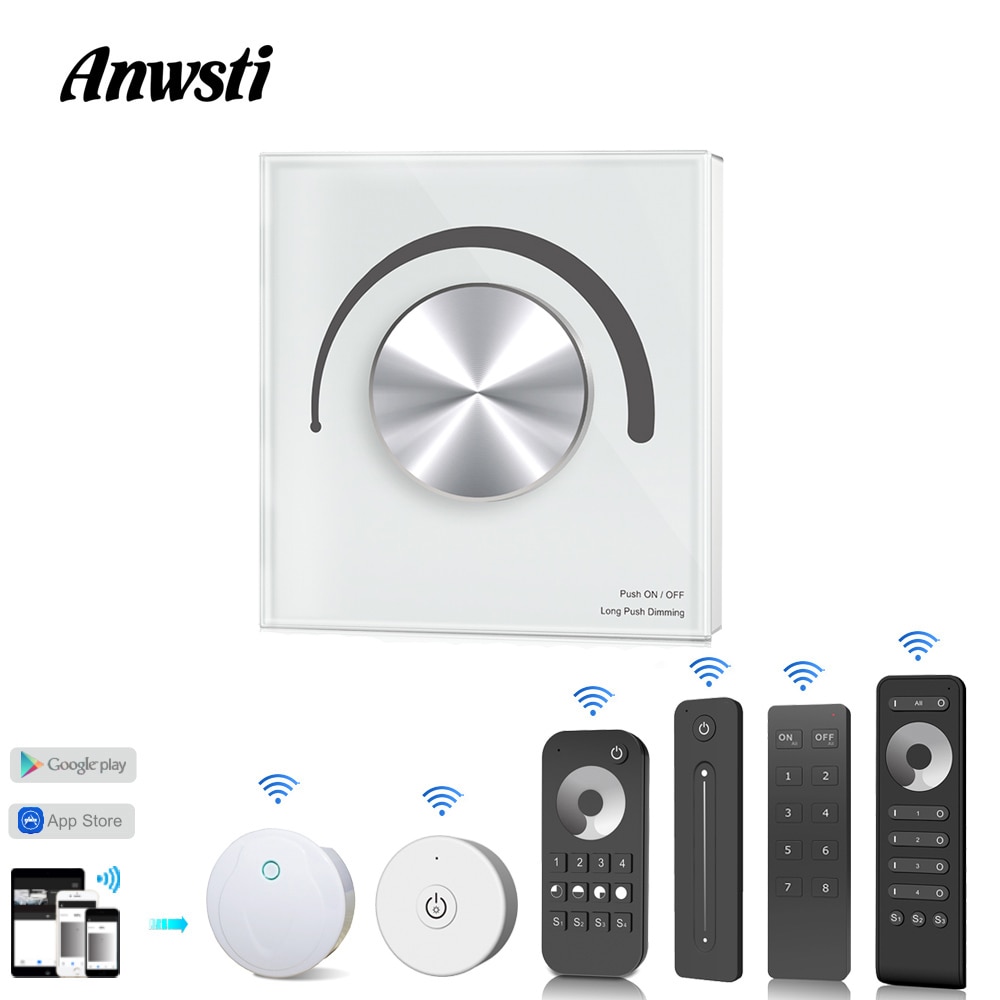 Triac LED Dimmer Switch Smart Wifi 2.4G RF Wireless Remote AC 110V 230V 220V Dimmable Knob Controller for LED Bulb Light Lamps
