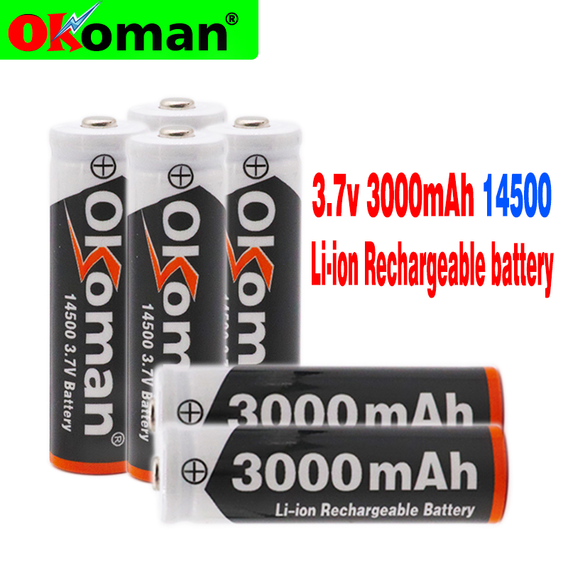 14500 battery 3.7V 2800mAh 14500 Rechargeable Li-ion Battery for LED Flashlight Battery accumulator battery
