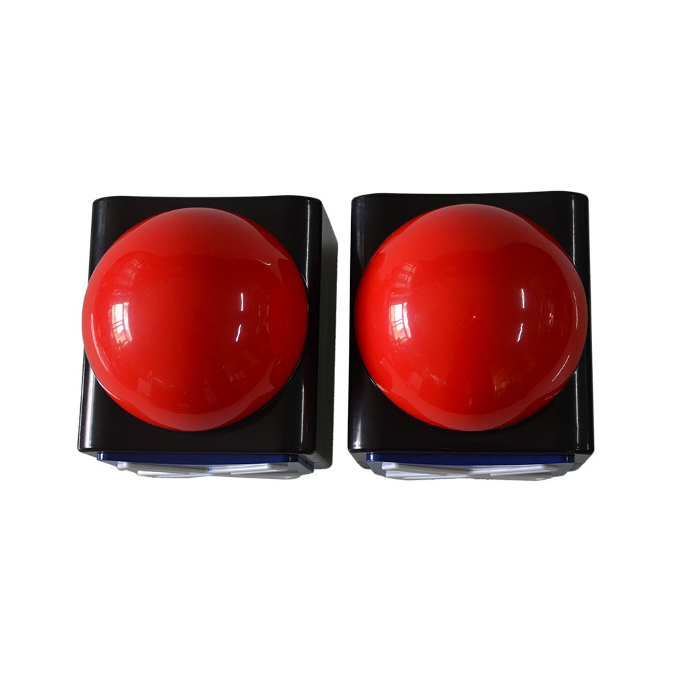 Pulsante Arcade Gigante Socobeta Con Luce LED Rossa - Diametro 100 Mm Per Cabinati