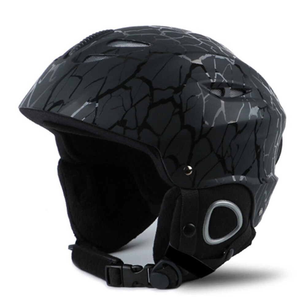 Enfants Ski casque sécurité demi couvert Anti choc intégralement moulé réglable Snowboard respirant extérieur boucles Sports: Black Stripe