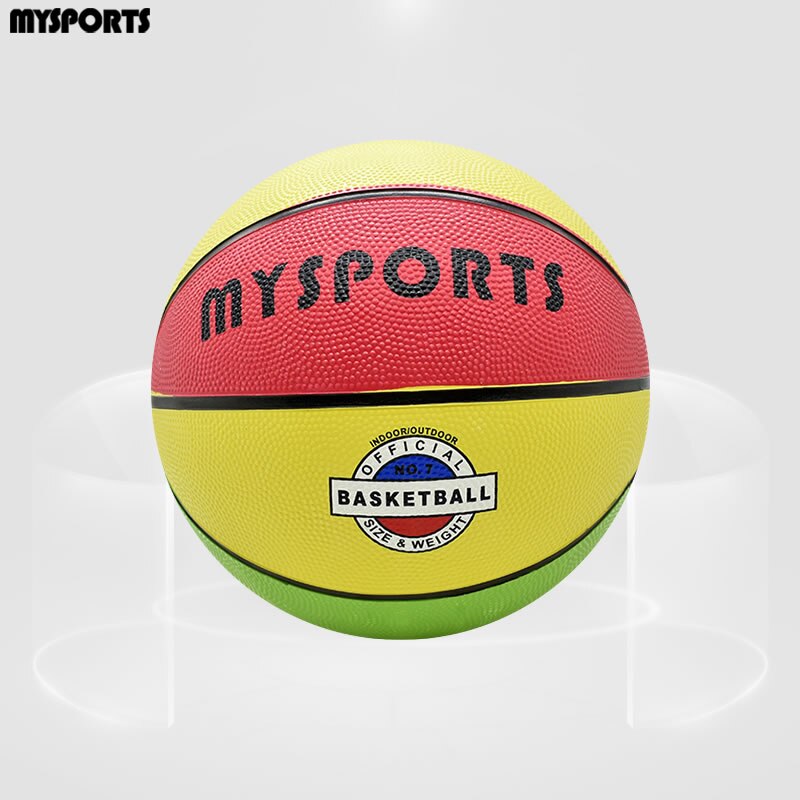 Basketball outdoor No. 7 standard blue ball adult children Primary School students rubber ball cement floor street ball: Style 4
