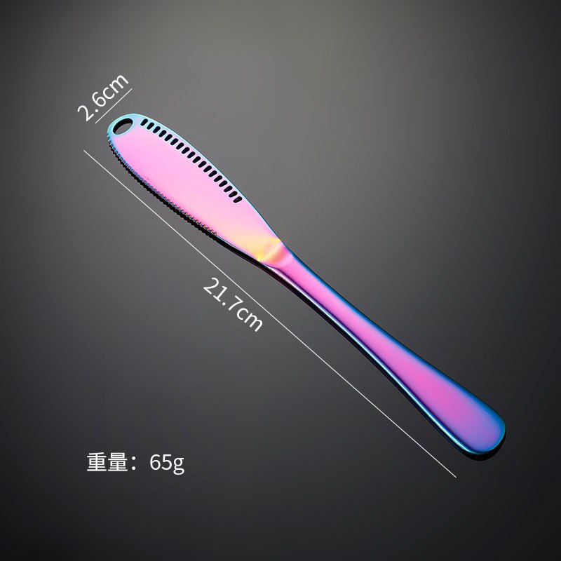 1pcs Stainless Steel Round hole Cheese knife Bread Marmalade spread Butter knife Dessert Jam cheese tools Tableware: Colorful