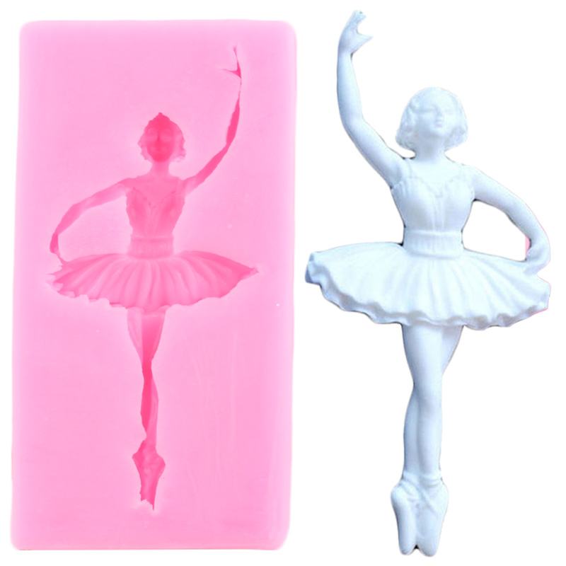 Danser Strik Siliconen Mal Ballet Schoenen Cupcake Topper Mallen Fondant Taart Decoreren Gereedschappen Chocolade Bakken Accessoires: CB630