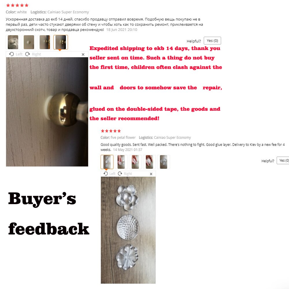 Safety Shock Absorber Door Handle Bumpers Mute Door Stoppers Wall Protection Security PU Waterable Transparent Wall Protectors