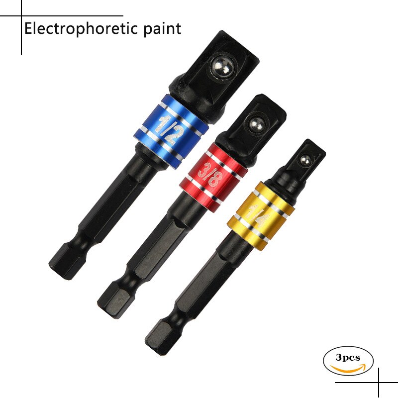 1/4 3/8 1/2 Socket Adapter Electric Drill Bit Scre... – Vicedeal