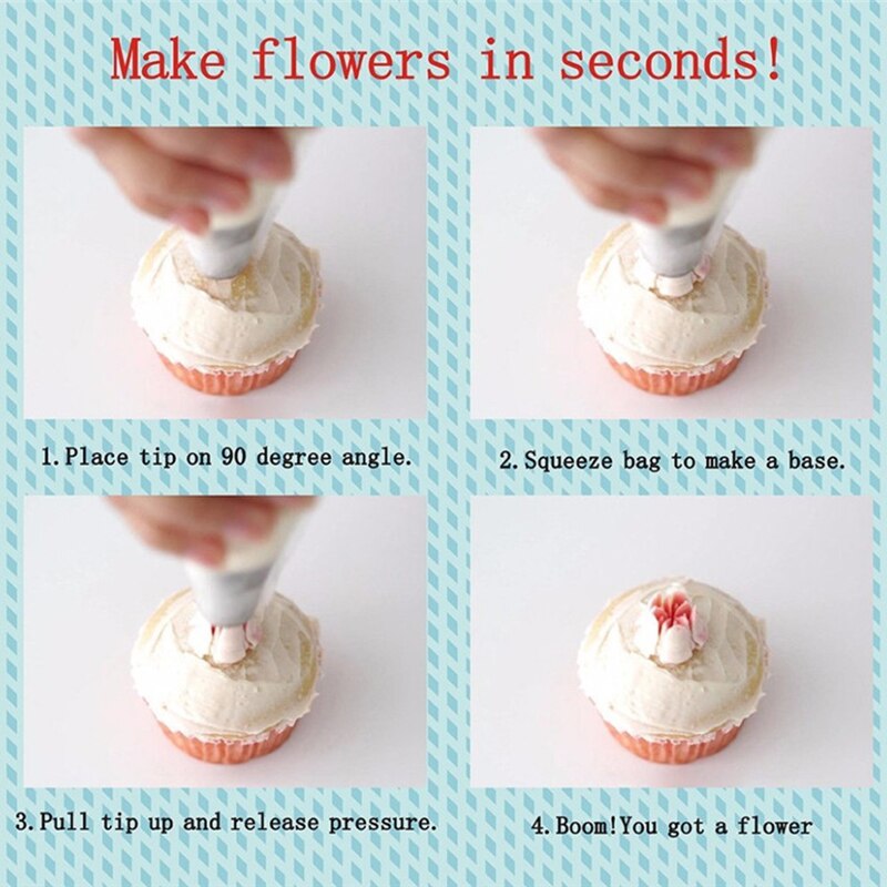 8 stk/set Rvs Russische Tulp Icing Piping Nozzles Pastry Decoratie Tips Cake Decoratie Rose Taart Tools