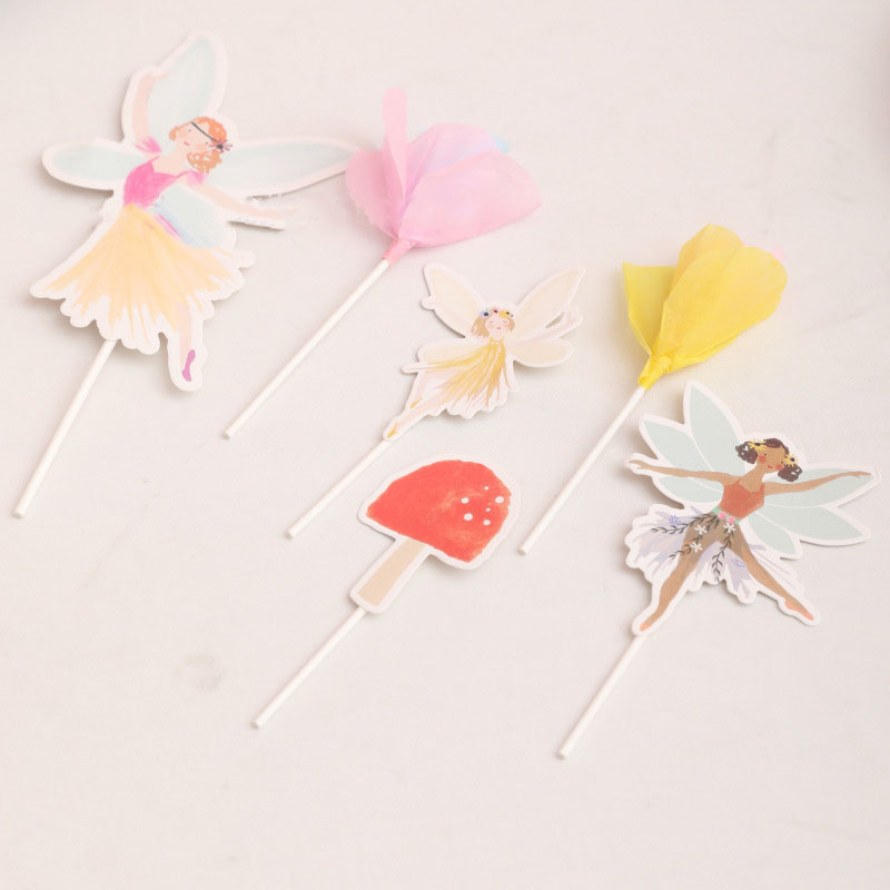 10Guests Fairy Disposabel Tableware Butterfly Goddess Plates Napkin Cups Spring Flower Princess Happy Birthday Party Decor Girl: light green