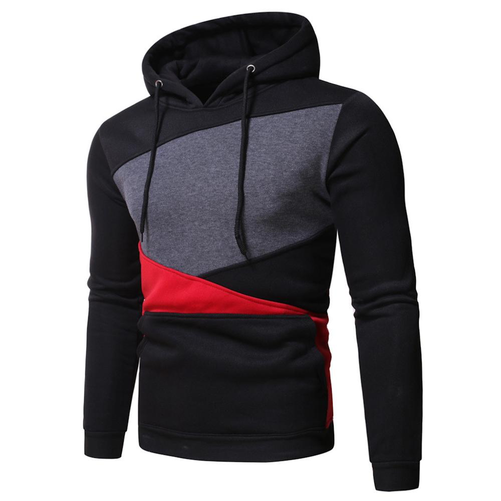 Hoodies Mannen Sudadera Hombre Herfst Lange Mouw Patchwork Capuchon Capuchon Top Uitloper Survetement Homme