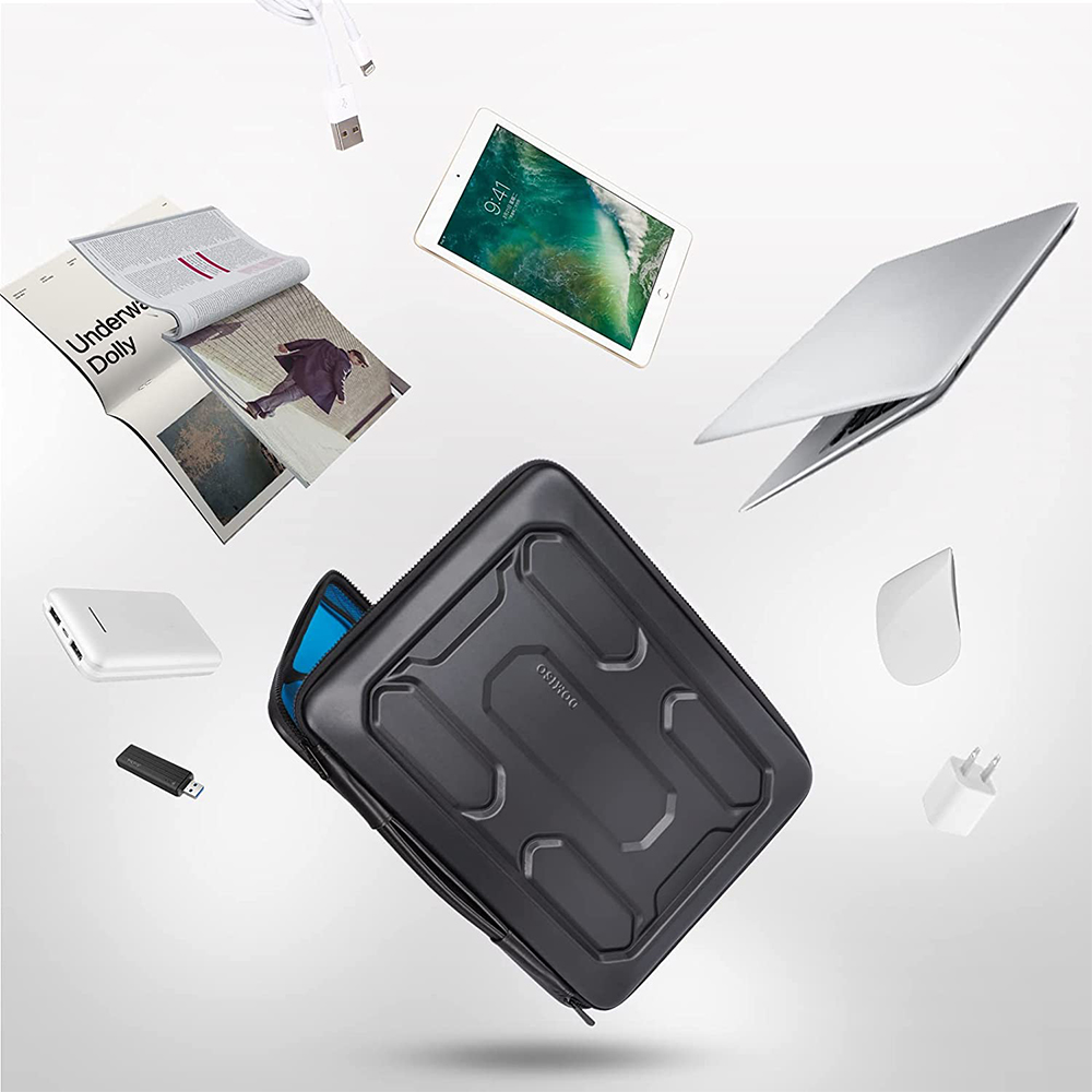 DOMISO Protective Hard Shell Laptop Sleeve Bag With Handle For 13" 14" 15.6" 17" Inch Notebook Bag Shockproof Computer Bag