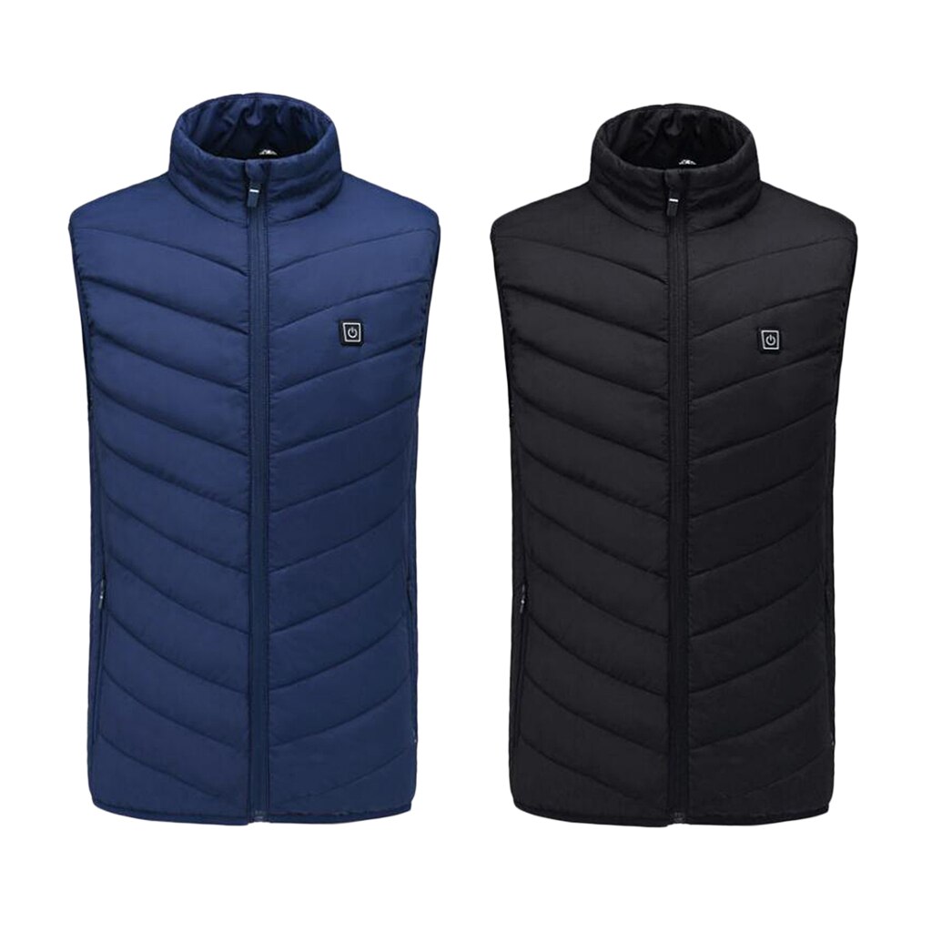 Men Outdoor USB Infrared Heating Vest Jacket Electric Heated Warm Jacket