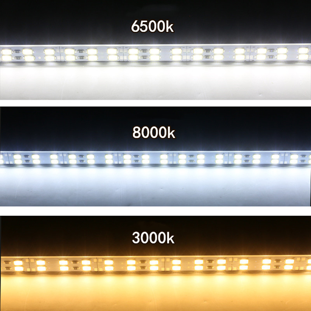 10PCS LED Bar Light 12V 24V 3w 4w 5w Double Row Cabinet LED Rigid Hard Strip 3000k 4000k CCT Showcase Machine Board Equipment