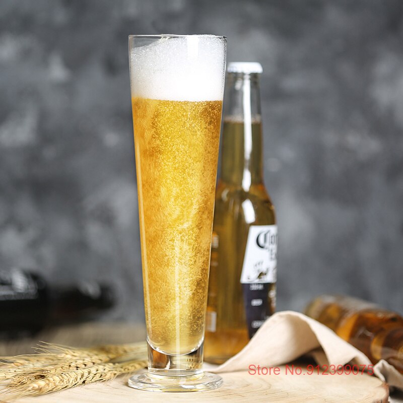 380Ml Grote Capaciteit Beer Mok Afgestudeerd Cilinder Pilsner Glas Tall Grote Champagne Fluit Restaurant Craft Brouwen Stout Cocktail Cup