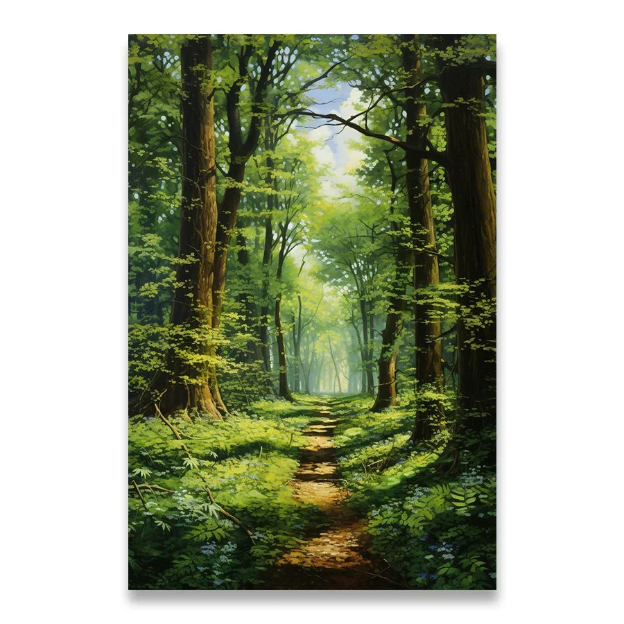 Dekoration billeder værelse vægdekoration helbredende plakater til vægkunst lærred maleri natur landskab smuk natur hjem: Lysegrå / 8 x 12