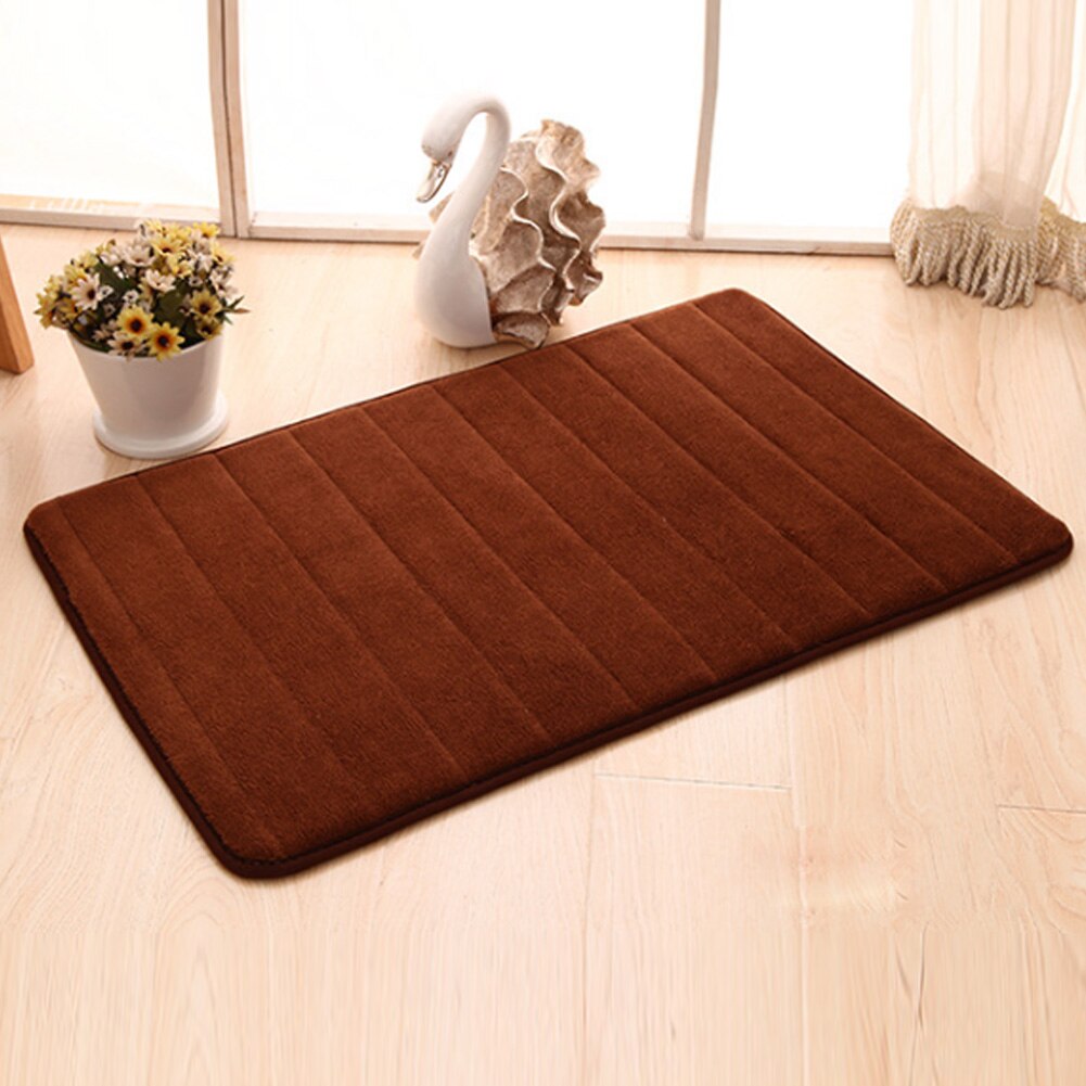 Tapis de bain en mousse à mémoire | Tapis de sol épais, doux et fort, absorbant et antidérapant, pour salle de bains, JAN88: coffee  40cmx60cm
