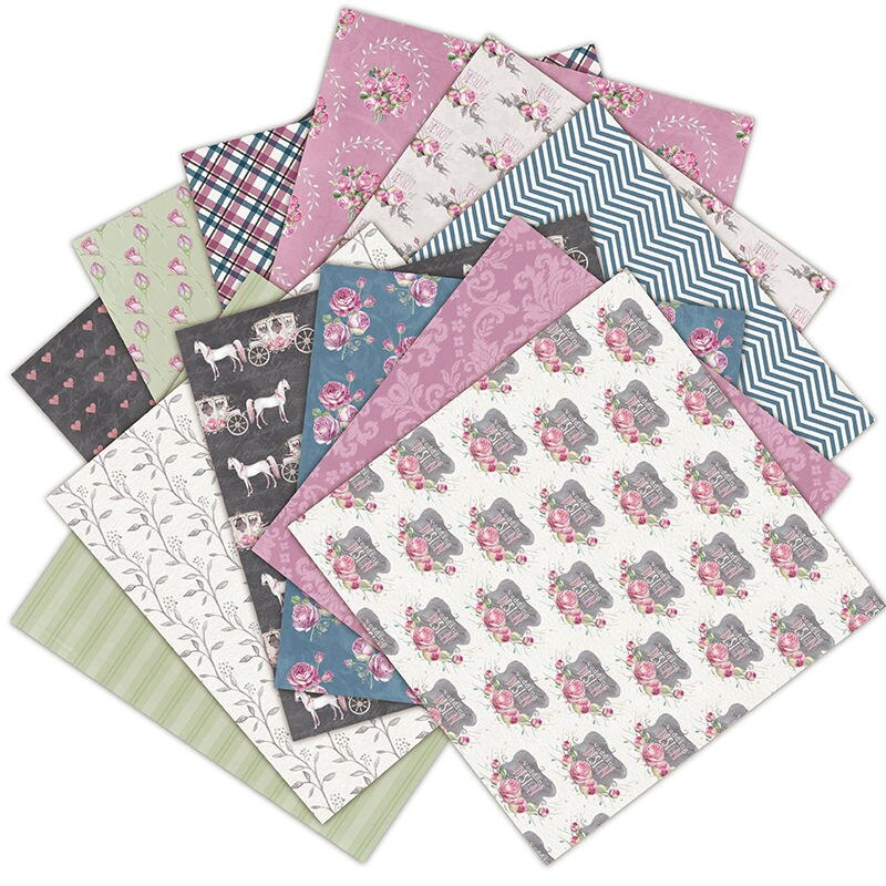 C style Scrapbooking paper pack of 24 sheets handmade craft paper craft Background pad 1134