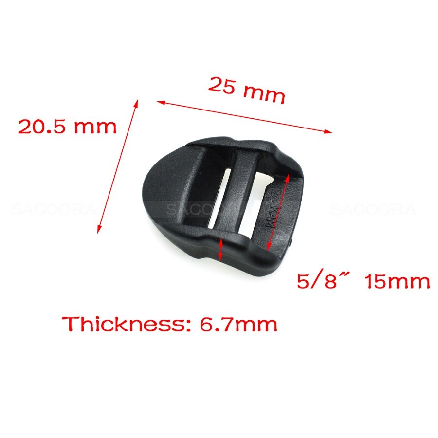1pcs 15mm 20mm 25mm 30mm 38mm Ladder Lock Slider Plastic Buckles Backpack Straps For Student bag Travelling bag: Webbing Size 15mm