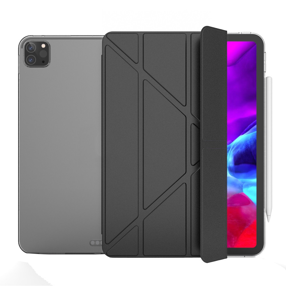 Case Voor Ipad Pro 11 Flexibele Zachte Transparante Tpu Trifold Stand Smart Cover Voor Ipad Pro 11 Inch Beschermende case #35: A