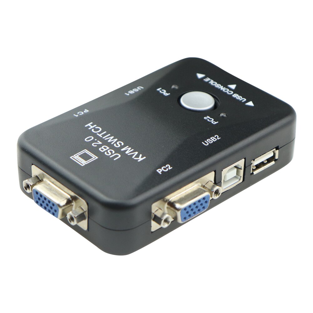 2 in 1 Heraus USB 2,0 VGA KVM schalten Kasten 2-Hafen PC Monitor Schalter Kasten Adapter Für Computer tastatur Maus Monitor Stecker und Spielen