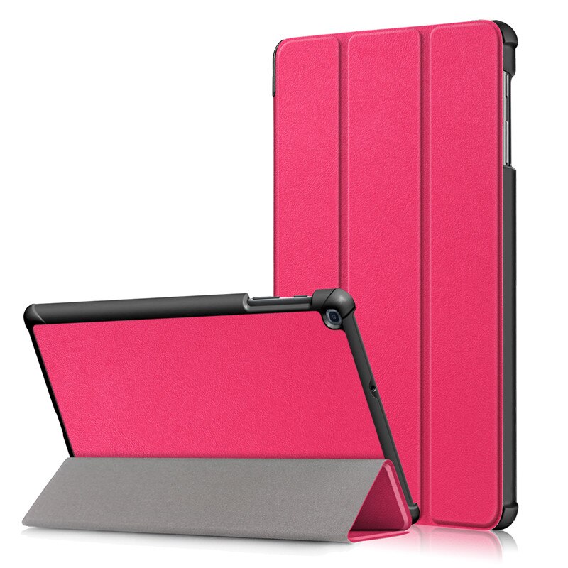 Voor tablet samsung galaxy tab  a 10 1 hoesje pu leren hoes funda voor samsung galaxy tab  a 10 1 sm t510 t515 hoesje kinderen: Rozenrood