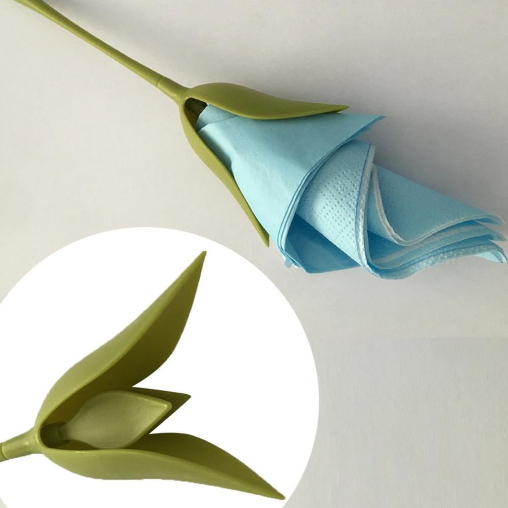 Sweettreats plast twist blomst serviet holder origami blomster serviet holder rose væv blomst værktøj rulle blomst serviet holder