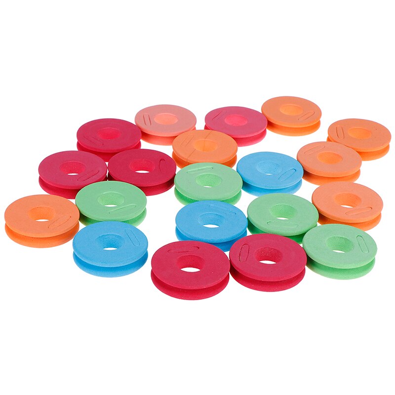 Bobines de fil de pêche en mousse EVA, 20 pièces, enrouleur de fil, boîte de matériel pivotante