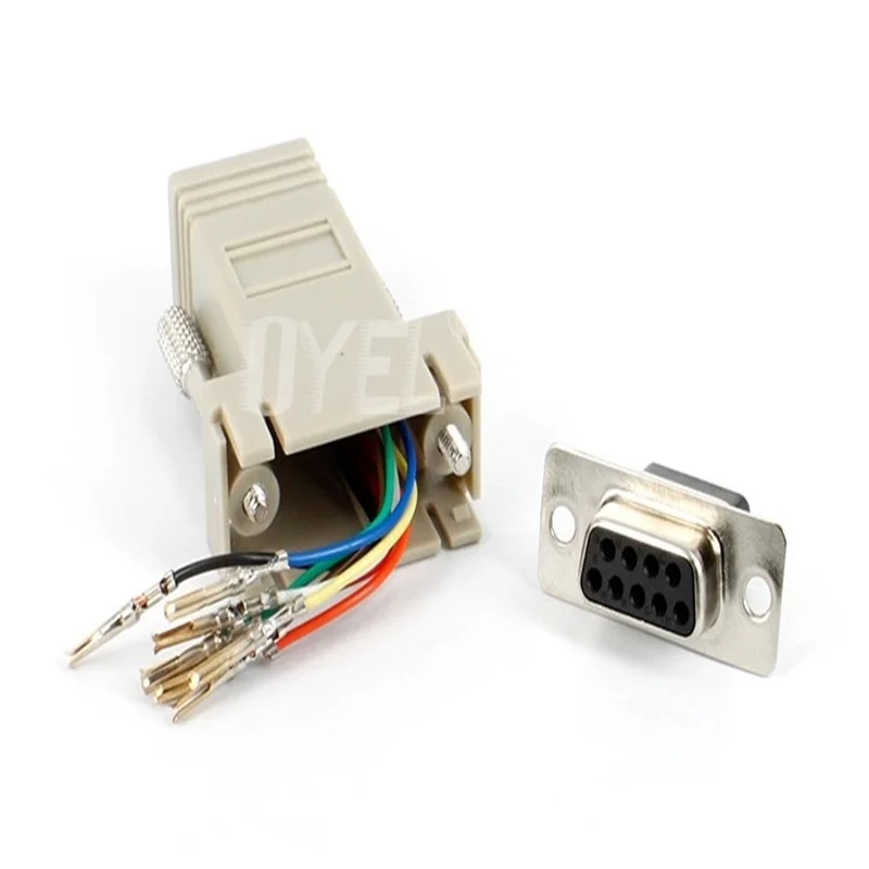 Delock RS-232/422/485 DB9 naar RJ45 - Aansluiting 1: RJ45 female Delock RS-232/422/485 DB9 naar RJ45 - Aansluiting 1: RJ45 female