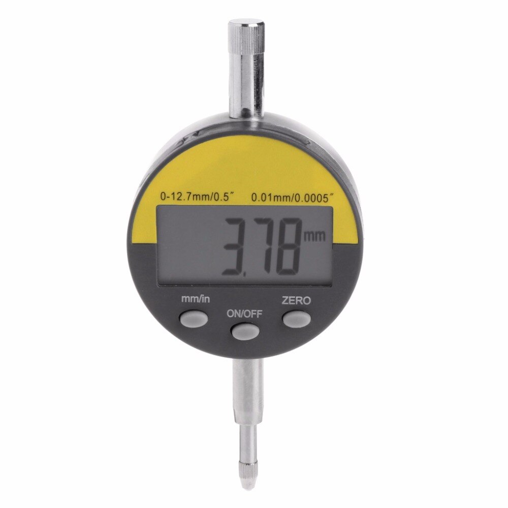 Digital Dial Indicator 0-12.7mm/0.5" Gauge Range 0.01mm/0.0005" Precision Tool