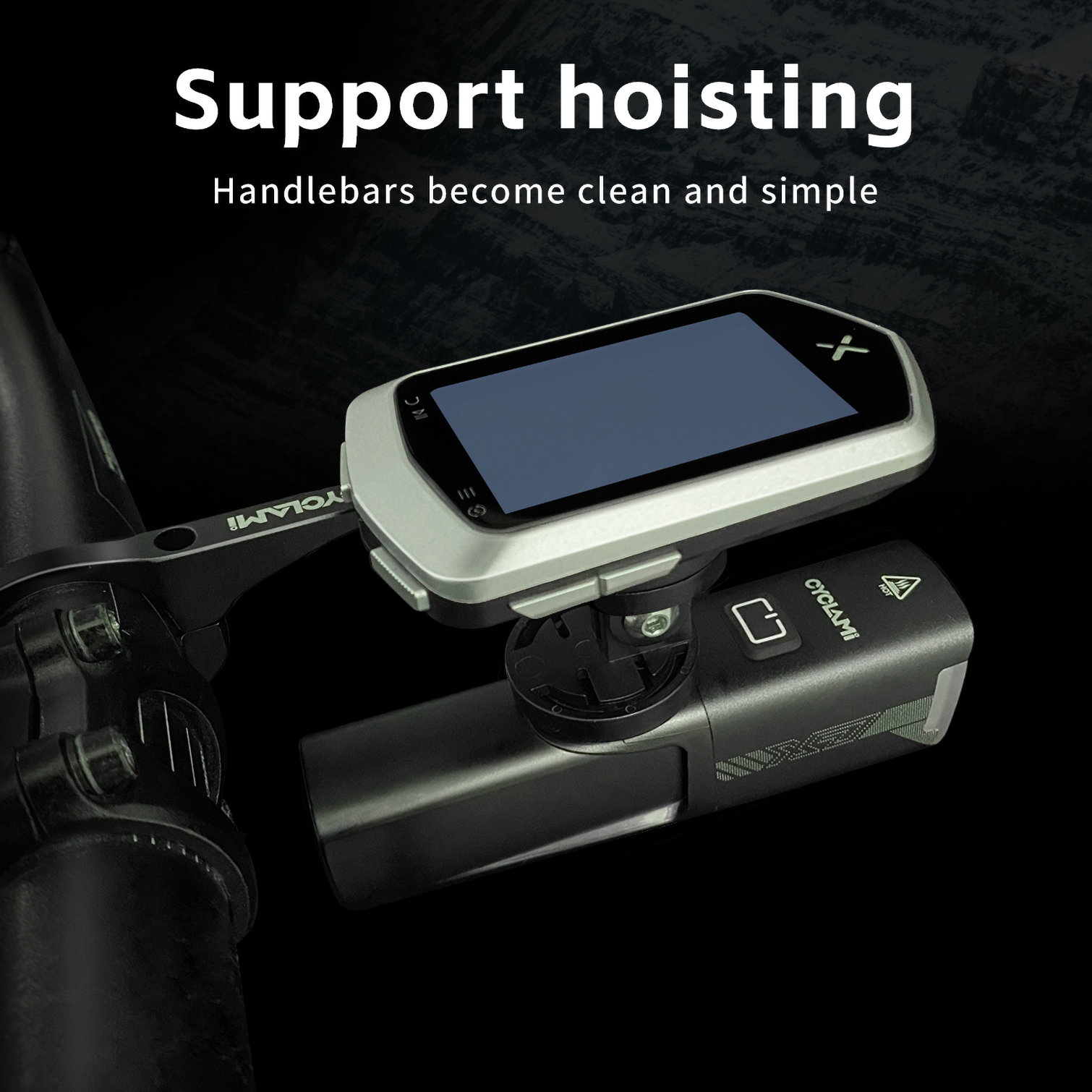 Soporte para ordenador de bicicleta CYCLAMI S5, soporte para faro GPS de carretera MTB para cámara GARMIN XOSS IGPSPORT, soporte GoPro, accesorios para bicicleta