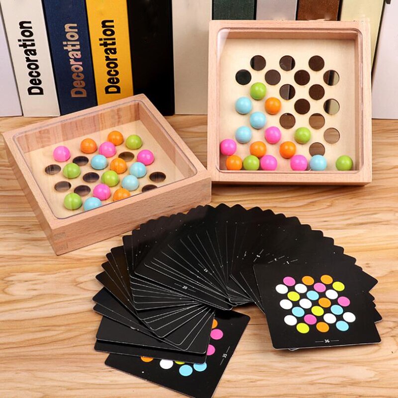Kleurrijke Kralen Houten Speelgoed Tafel Spel Speelgoed Boord Vinger Familie Interactief Spel Speelgoed Kind Intellectuele Ontwikkeling