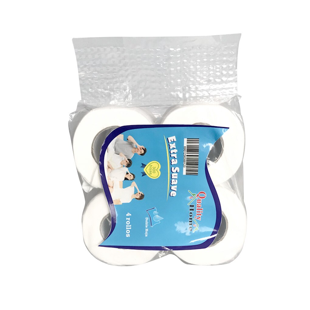 Water Absorbent Roll Toilet Paper Household Restaurant Hotel Bathroom Tissue Paper 4/6/10/12 Rolls Facial Tissue: 4pcs