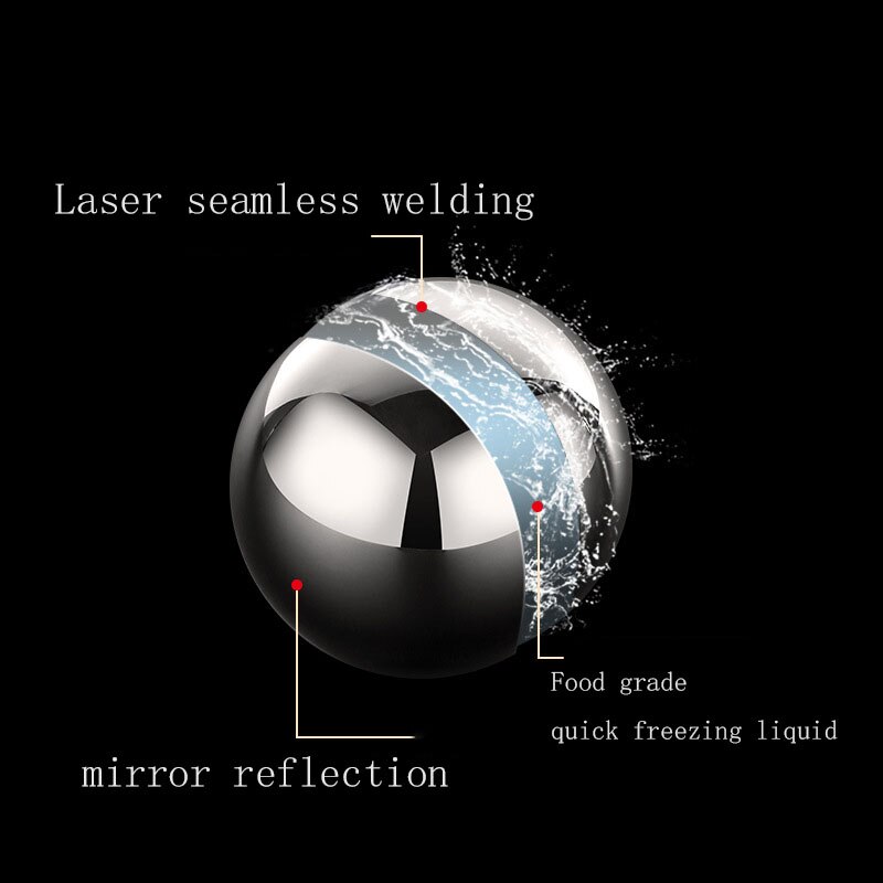 2pcs/box 304 Stainless Steel Round Ice Cubes Whiskey Cooling Stone Quick-frozen Metal Particles Ice Cube Box Wine Set Ice Tartar