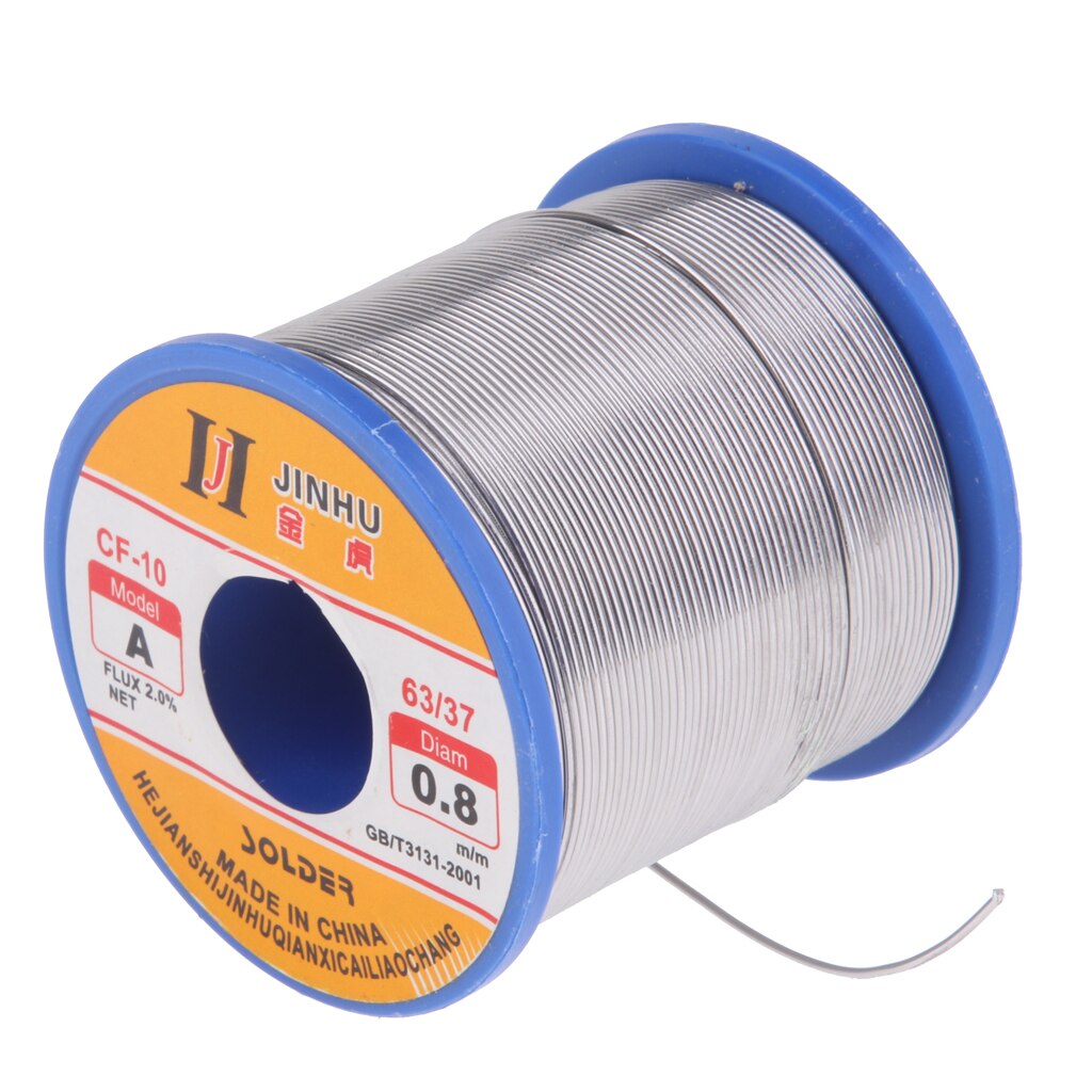Hilo de soldadura de estaño y plomo 500g, núcleo de colofonia 2%, herramienta de soldadura de hierro fundente, diámetro de 0,8mm para soldadura eléctrica y electrónica, rollo de alambre