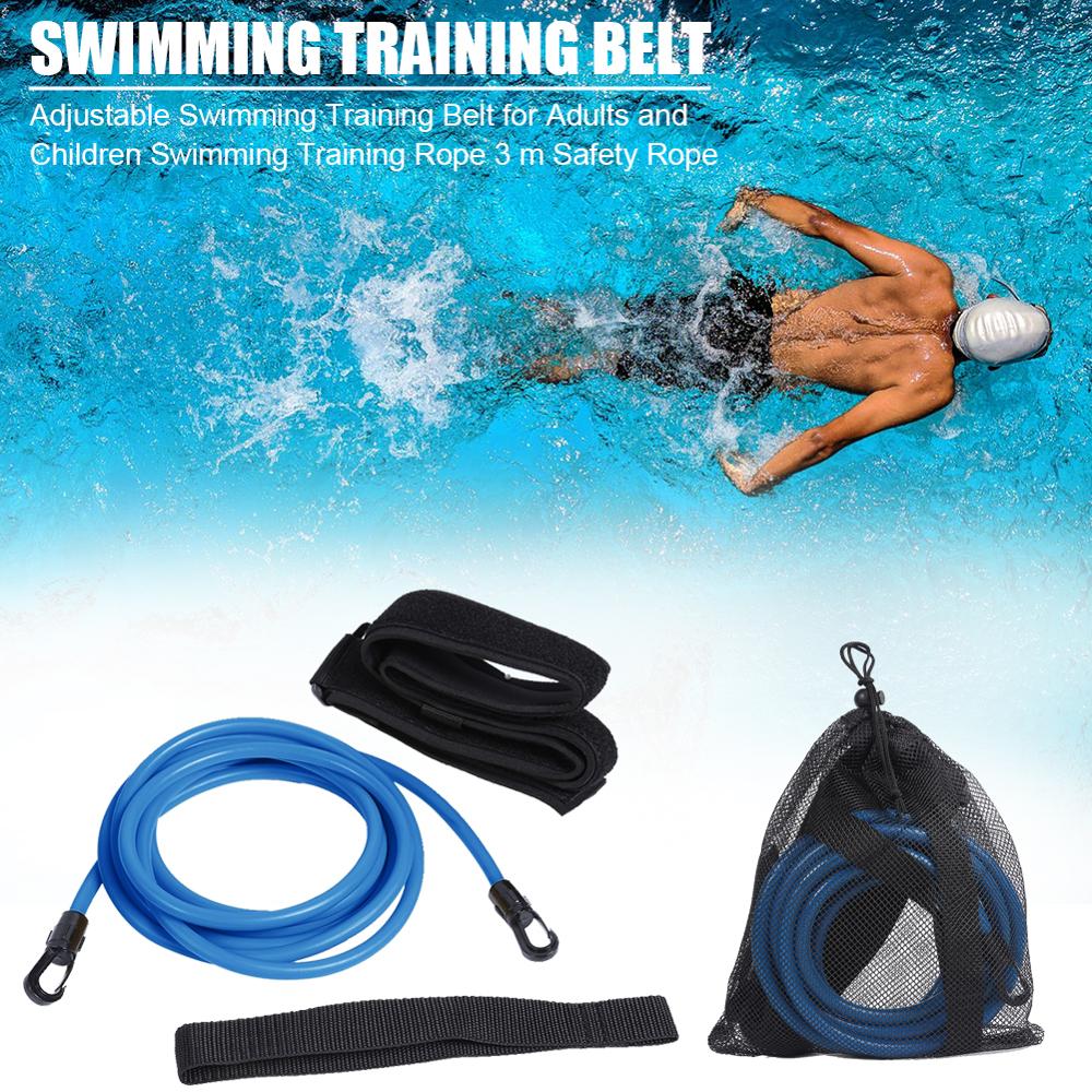 Adjustable Resistance Elastic Belt Swim Training Safety Rope Swimming Pool Latex Tubes Various Specifications Styles Accessories