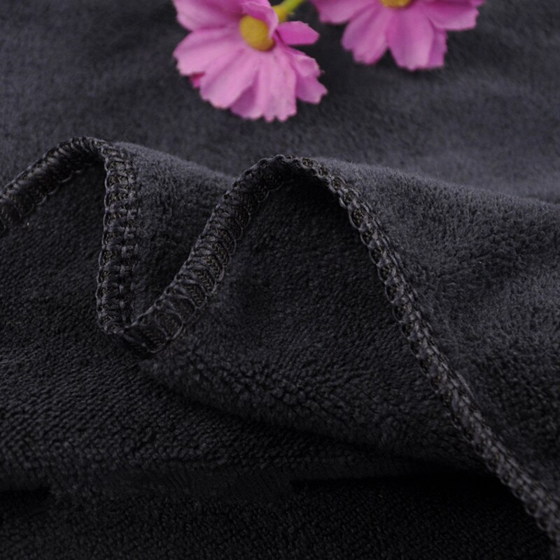 Mikrofaser-Badetuch – weiches und leichtes Gesichtstuch, geruchloses Bad, Spa, Fitnessstudio-Handtuch (schwarz)