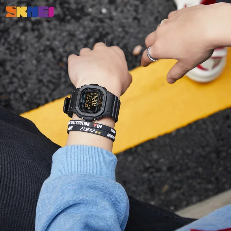 Reloj Digital deportivo SKMEI 1629 con podómetro rastreador de calorías para Iphone Huawei Xiaomi reloj masculino relojes de pulsera Bluetooth para hombre