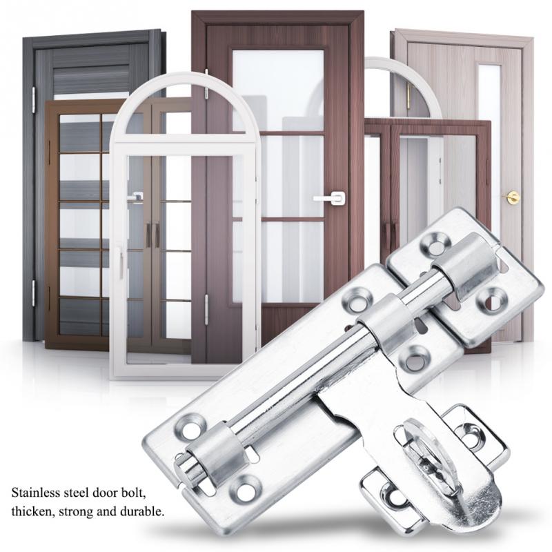 Stainless Steel Door Bolt Security Home Door Latch Padlock Sliding Barrel Bolts Window Lock Hardware Accessories pestillo puerta