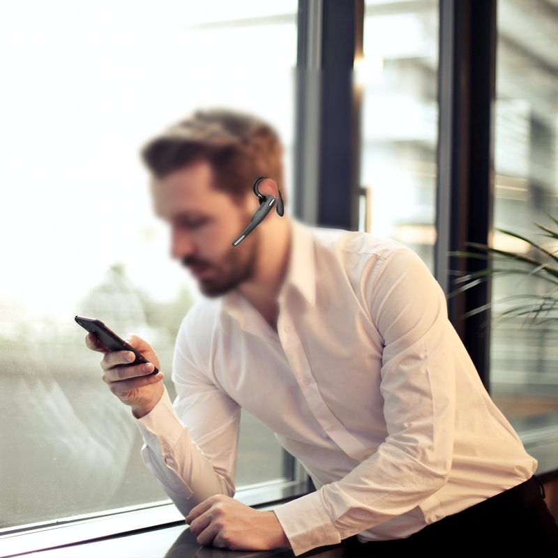 YYK525 Drahtlose Bluetooth-kompatibel Kopfhörer Freihändig Business Headset Mini Ohrhörer Gebaut-in Mic für Auto Fahren DXAC
