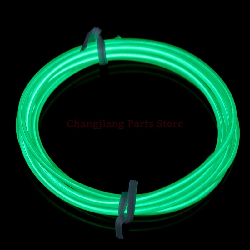 1m Neon Light Dance Party Decor Led Lamp Flexible El Wire Rope Tube Strip: Green