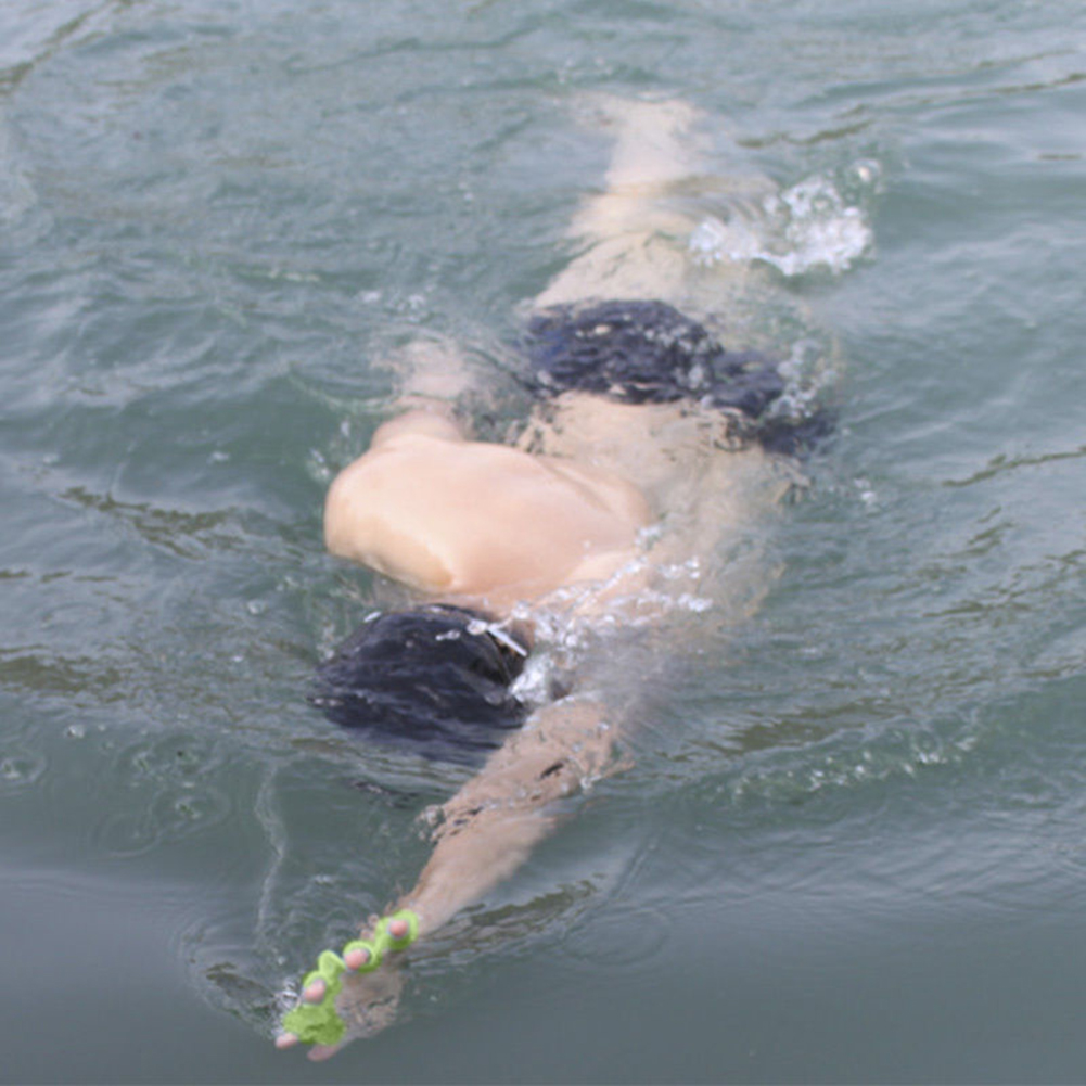 1 para dzieci dorosłych silikonowe ręczne koło łopatkowe płetwy rękawice robić pływania nurkowania