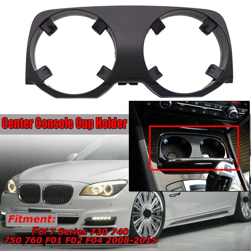 Bil senterkonsoll koppholder kopp drikk holder deksel til bmw 7 serie 730 740 750 760 f01 f02 f04