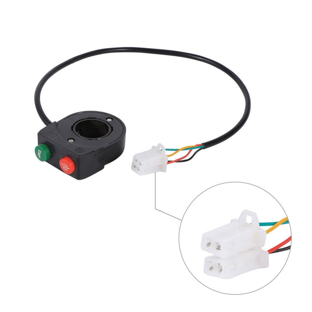 Interruptor de manillar de botón de encendido y APAGADO para faro de motocicleta, claxon para moto, 12V, negro