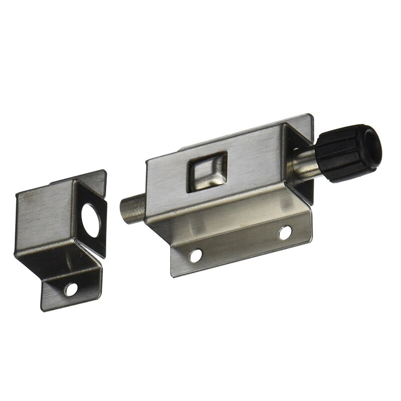 Stainless Steel Spring Loaded Push Button 6 Cm Long Gate Door Lock Trap