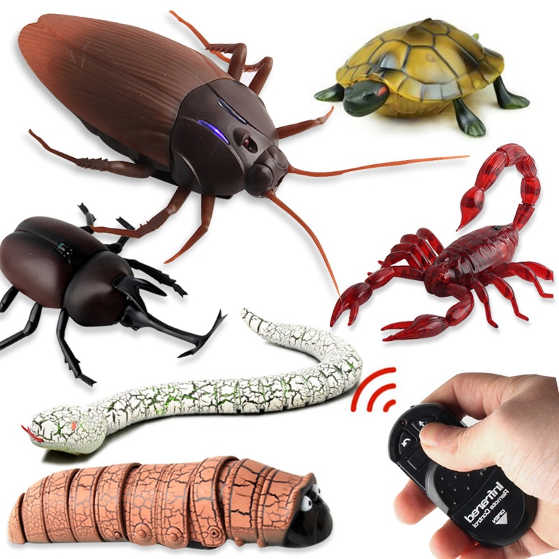 Infrarood Rc Afstandsbediening Dier Speelgoed Kit Voor Kids Volwassenen Smart Kakkerlak Spider Snake Mier Prank Grappen Radio Insect Voor jongens