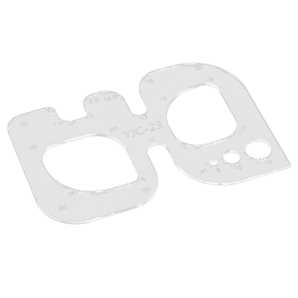 DIY Cutout Circle Corner Stitching Clear Acrylic Stencil Template Stamping