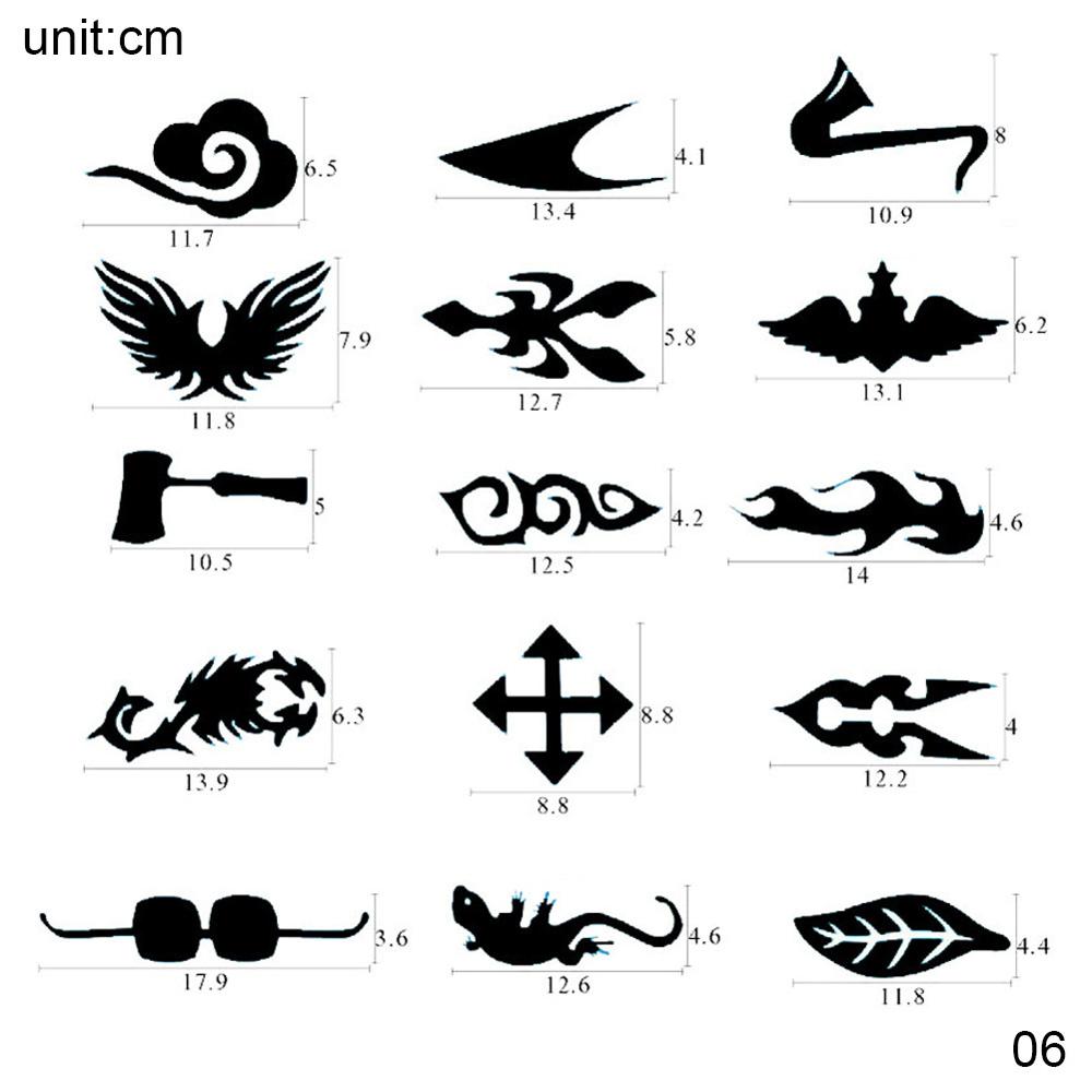 Salon DIY Hairstyling Hair Tattooing Template Hair Trimmer Carved Coloring Pattern Stencil Dye Coating Board Rookie: 06