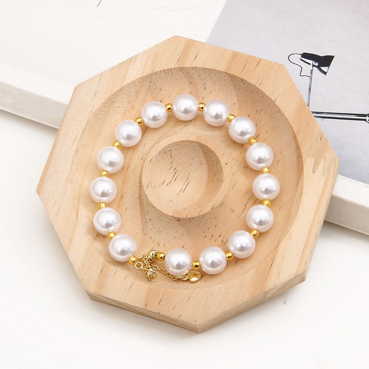 Houten kralen ontwerpbord Geschikte armband displaystandaard voor het maken van sieraden Kettingen Ambachten Lade Praktische display: Zilver